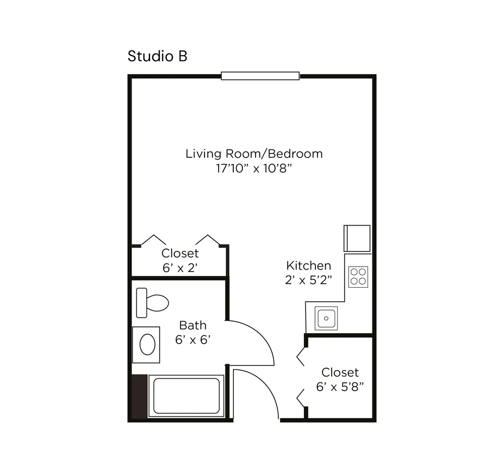 Studio B floor plan